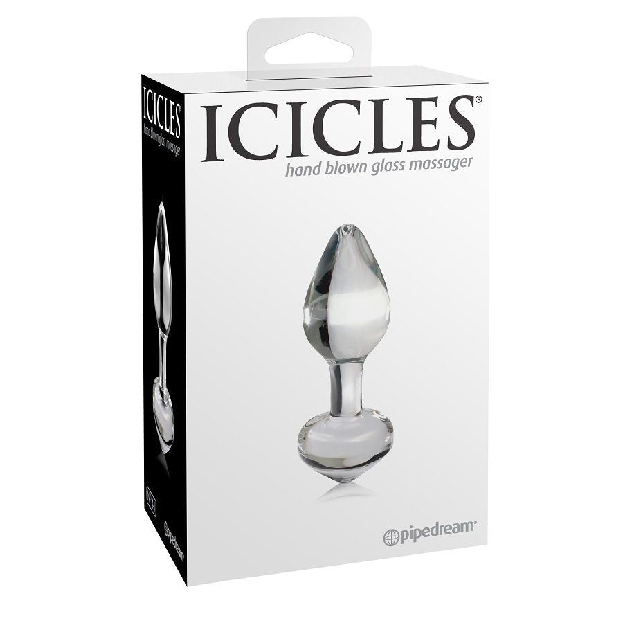 Steklen analni čep Icicles - N. 44
