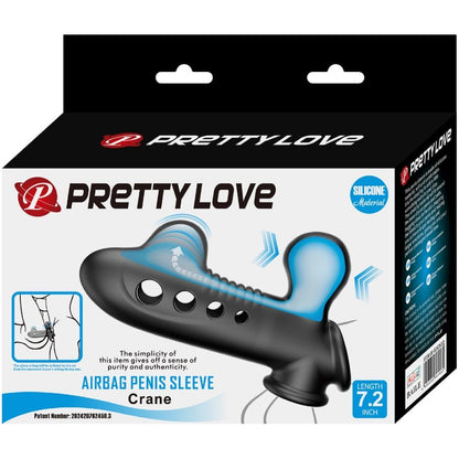 PRETTY LOVE - ROKAV ZA PENIS ŽERJAV Z ZRAČNO BLAZINO ČRN