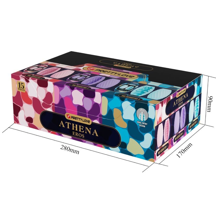 PRETTY LOVE - ATHENA EROS PACK 15 RAZLIČNIH MOŠKIH MASTURBATORJEV