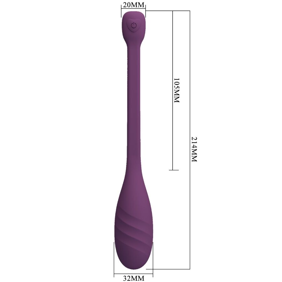 PRETTY LOVE - LEVIATHAN VIBRATOR Z NADZOROM APLIKACIJE VIJOLIČNA