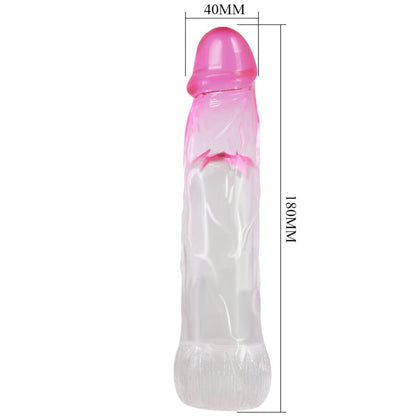 PRETTY LOVE - NERON REALISTIČNA 6 CM RAZŠIRITVENA OVOJNICA ZA PENIS ROZA BARVE