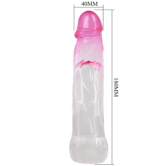 PRETTY LOVE - NERON REALISTIČNA 6 CM RAZŠIRITVENA OVOJNICA ZA PENIS ROZA BARVE