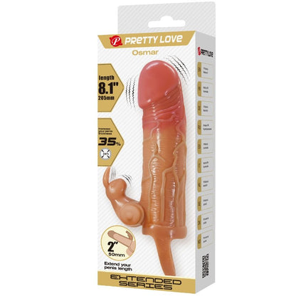PRETTY LOVE - OSMAR PENIS ROKAV + VIBRACIJSKI STIMULATOR KLITORISA