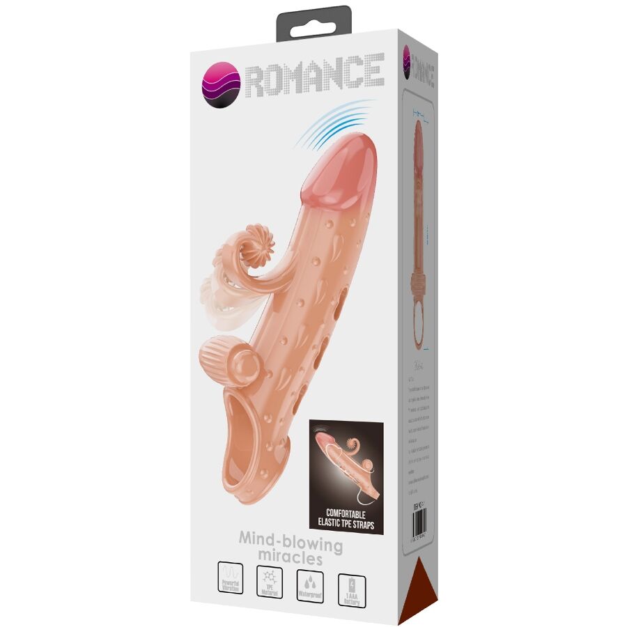 ROMANTIKA - VIBRACIJSKI ROKAV ZA PENIS NARAVNI