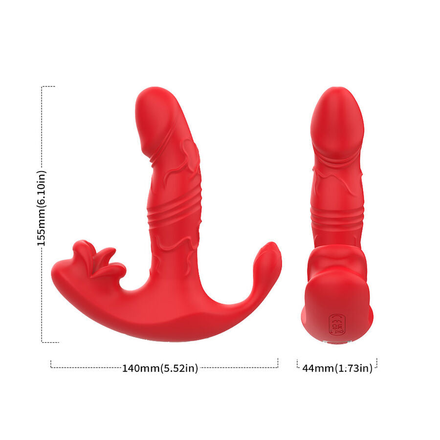 ARMONY - ANAL VIBRATOR PANTY C AND G-SPOT STIMULATOR REMOTE CONTROL RED