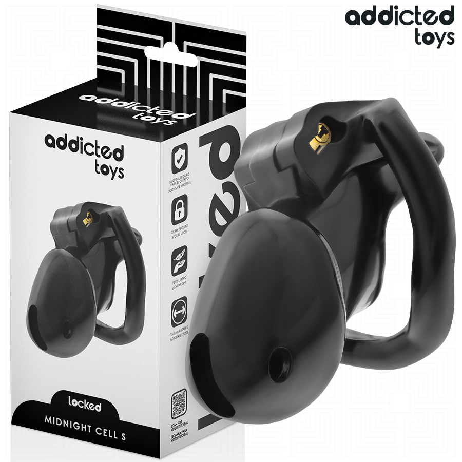 ADDICTED TOYS LOCKED - MINDNIGHT CELL PENIS CAGE SIZE S