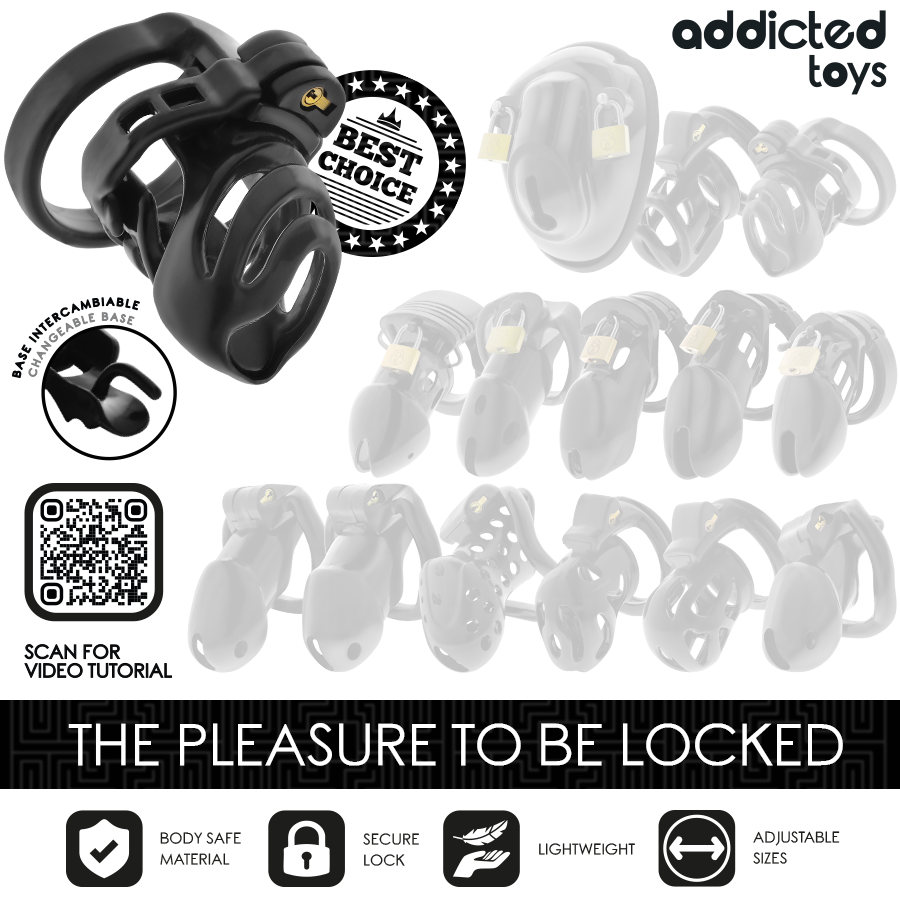 ADDICTED TOYS LOCKED - ETERNAL LOCK PENIS CAGE 9 CM