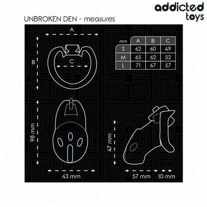 ADDICTED TOYS LOCKED - UNBROKEN DEN PENIS CAGE 9.8 CM