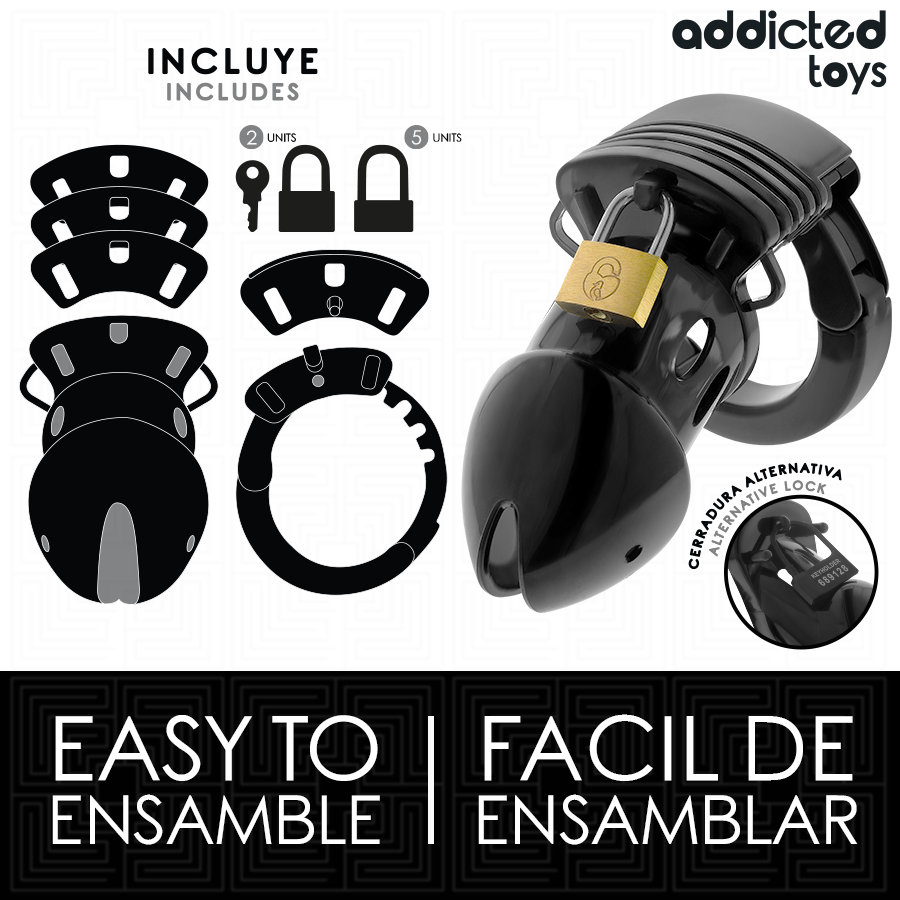 ADDICTED TOYS LOCKED - CHASTITY DEPTHS PENIS CAGE 7.5 CM