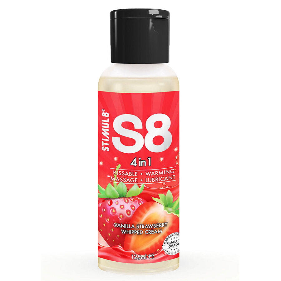 Lubrikant STIMUL8 S8 4 in 1 Strawberry Dessert, 125 ML