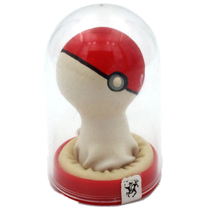 CONDOMERIE - HANDPAINTED NOVELTY CONDOMS POKEBALL RED-WHITE