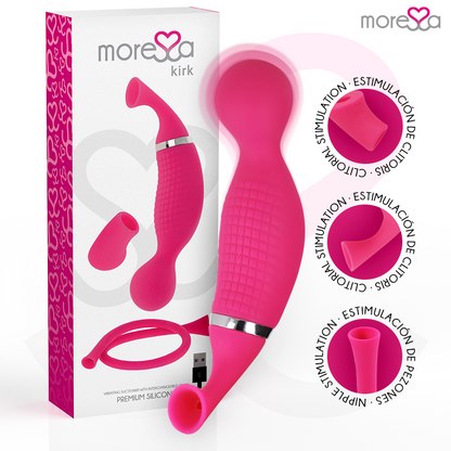 MORESSA - KIRK DUO STIMULATING WAVES + RECHARGEABLE PREMIUM SILICONE MULTI-FUNCTION MASSAGER