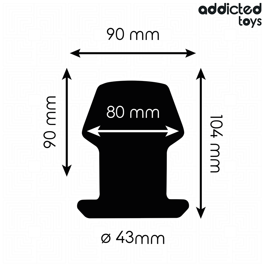 ADDICTED TOYS - EXTREME HOLLOW ANAL PLUG SILICONE SIZE L 10.4 CM
