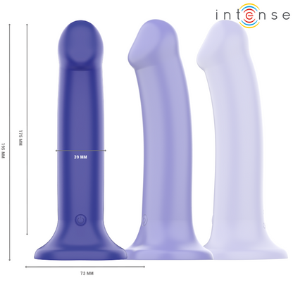 INTENZIVEN - VIBRATOR VICTORIA S PRISESKOM 10 VIBRACIJ TEMNO MODRA DALJINSKI UPRAVLJALNIK