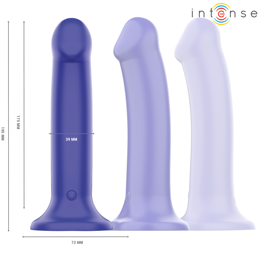 INTENZIVEN - VIBRATOR VICTORIA S PRISESKOM 10 VIBRACIJ TEMNO MODRA DALJINSKI UPRAVLJALNIK