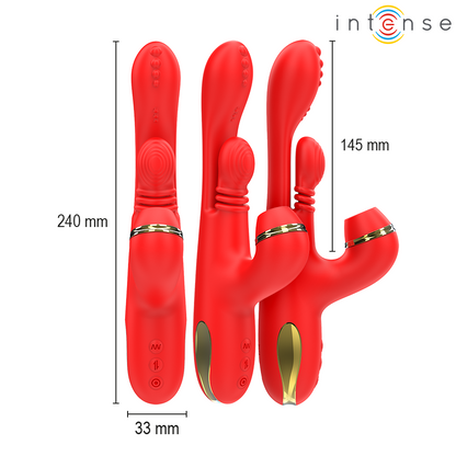 Rabbit vibrator Intense Katy, menljivi nastavki