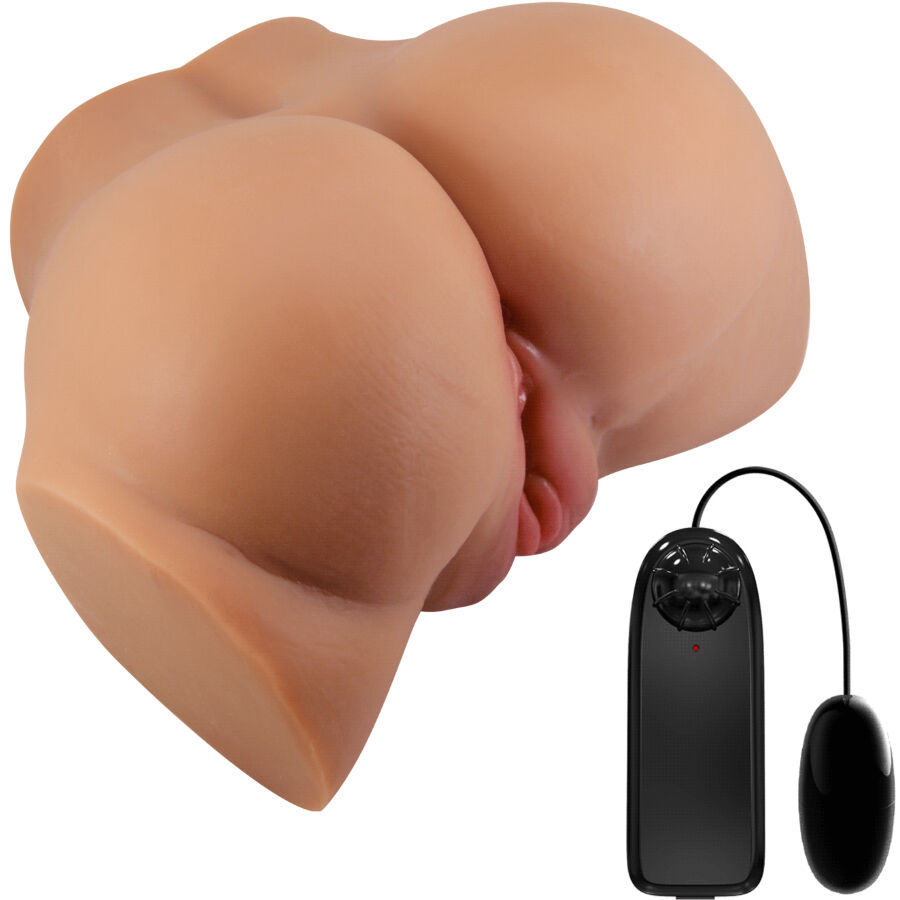 CRAZY BULL - EMILIA RITNI VIBRATOR Z REALISTIČNO VAGINO IN ANUSOM Z DALJINSKIM UPRAVLJALNIKOM