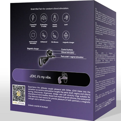 Vibrator za pare Snail Vibe Jovi Ring, črna