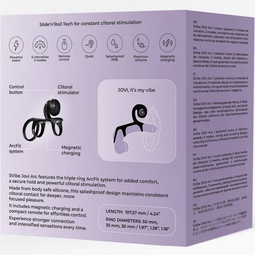 Vibrator za pare Snail Vibe Jovi Arc, črna