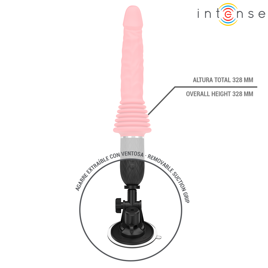 INTENSE - CYNTHIA REMOTE CONTROL THRUSTING VIBRATOR WITH HEAT