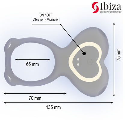 IBIZA - HEART PANTY COUPLE VIBRATOR REMOTE CONTROL