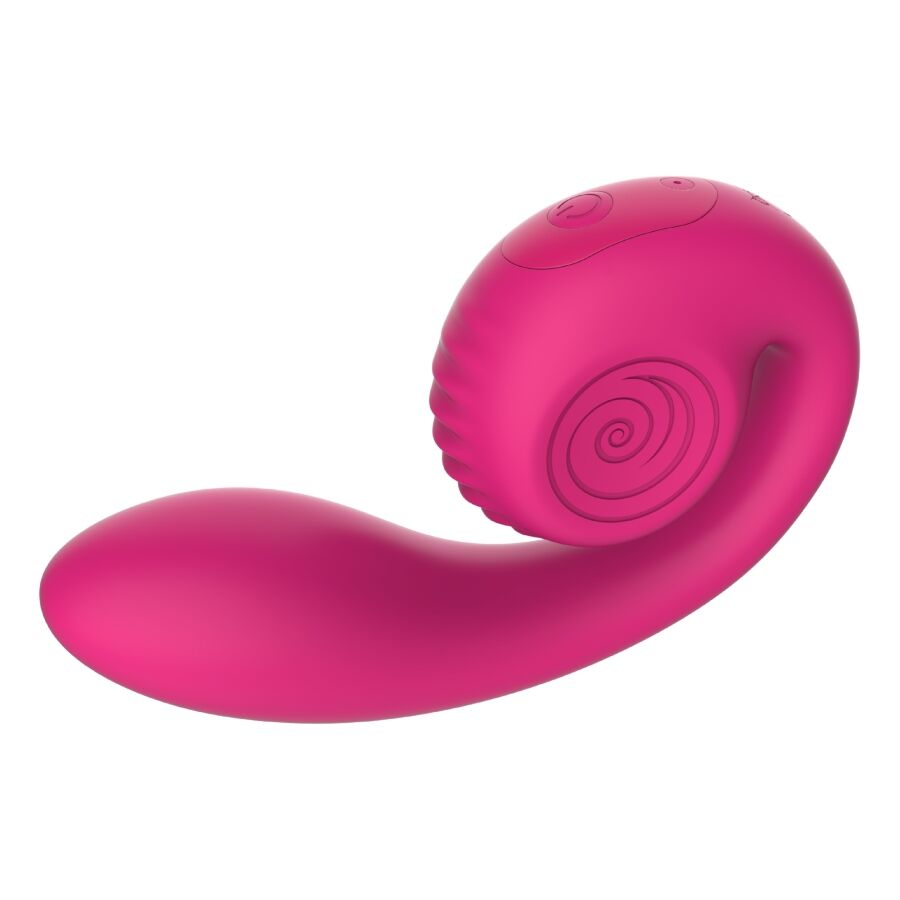 Vibrator za dvojno stimulacijo G-točke in klitorisa Snail Vibe Gizi Lite, roza