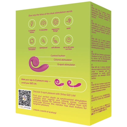 Vibrator za dvojno stimulacijo G-točke in klitorisa Snail Vibe Gizi Lite, roza