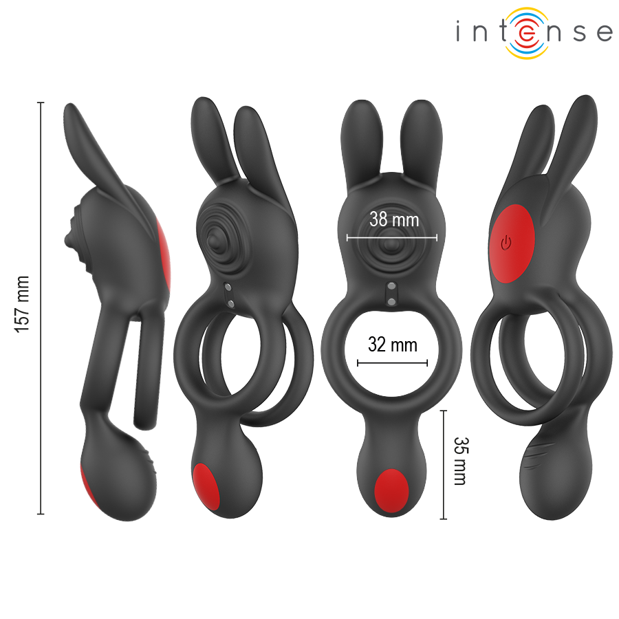 INTENSE - QUINN DOUBLE VIBRATION RING REMOTE CONTROL
