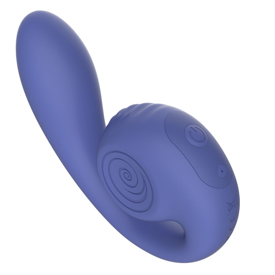 Vibrator za dvojno stimulacijo G-točke in klitorisa Snail Vibe Gizi Lite, modra