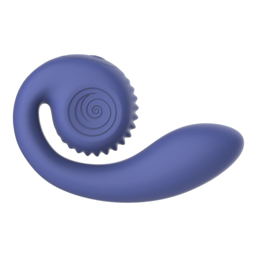 Vibrator za dvojno stimulacijo G-točke in klitorisa Snail Vibe Gizi Lite, modra