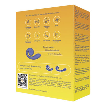 Vibrator za dvojno stimulacijo G-točke in klitorisa Snail Vibe Gizi Lite, modra