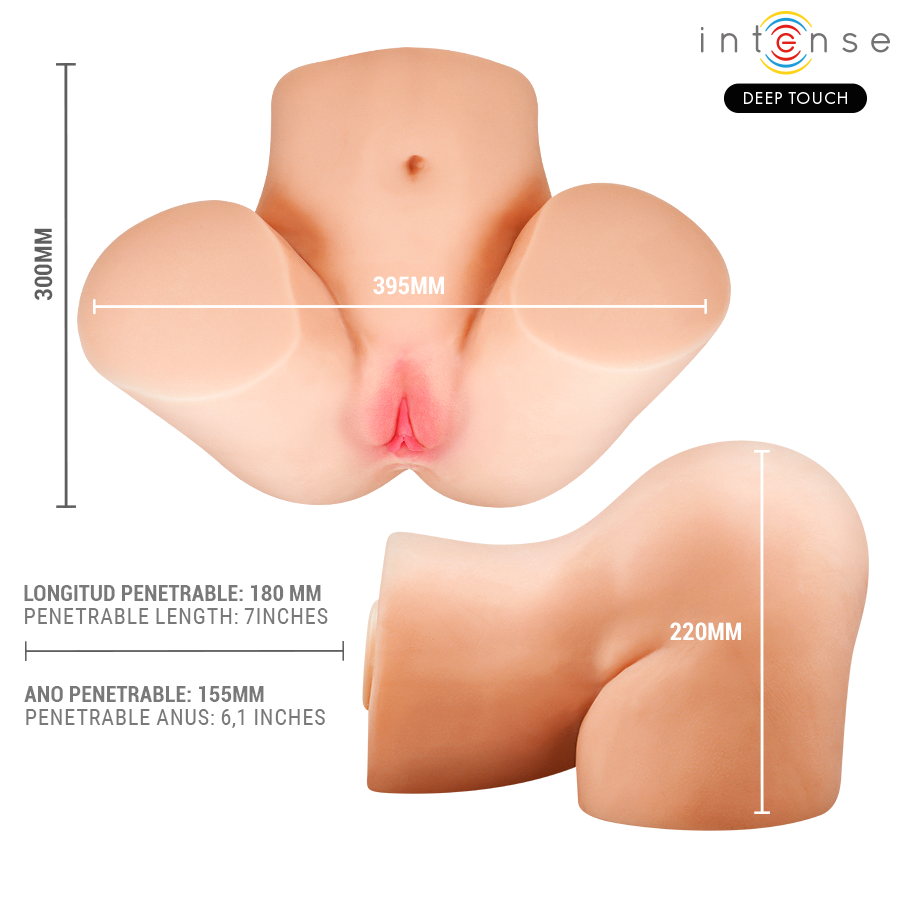 INTENSE DEEP TOUCH - JULIA VAGINAL MASTURBATOR WITH SUCTION, HEAT, VIBRATION AND VOICE EFFECTS WITH REMOTE CONTROL 9 KG