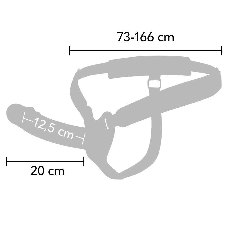 HIDDEN DESIRE - INFERNO PENIS SLEEVE STRAP-ON 20 CM