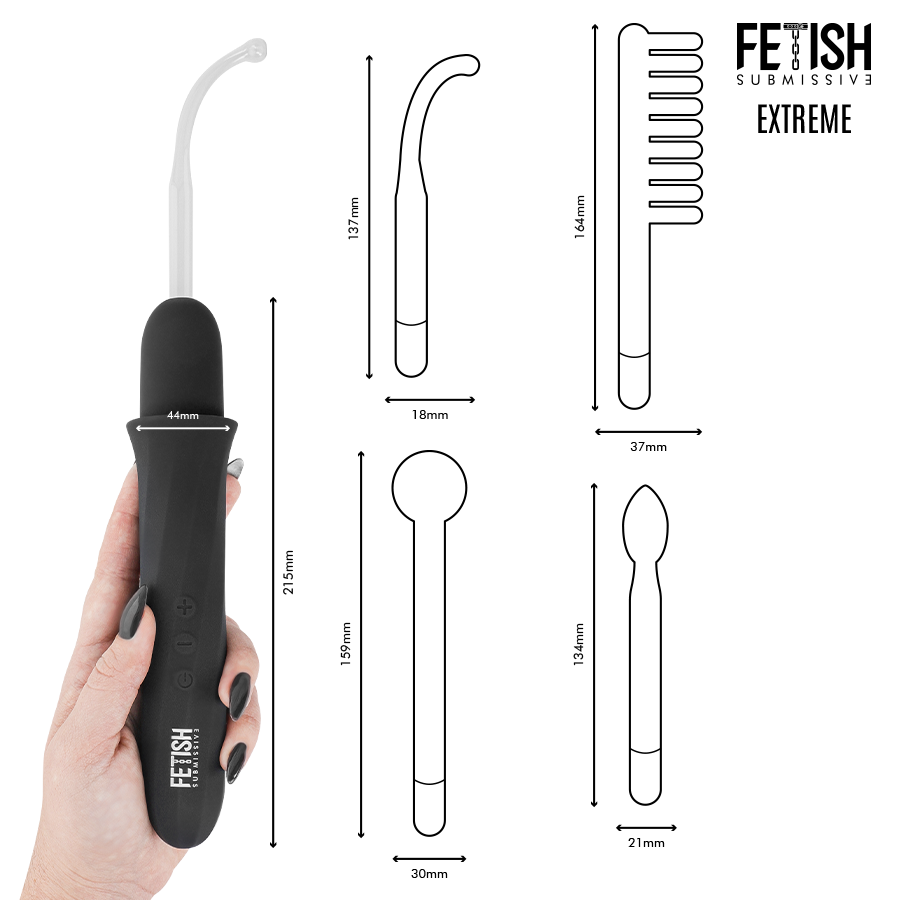 Elektrostimulacijska palica Fetish Submissive Electro Wand Vibrator