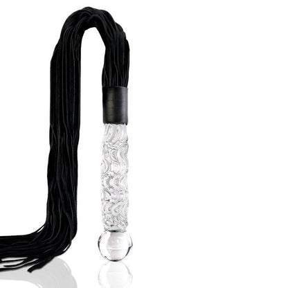 Steklen analni dildo z bičem Icicles - n. 38