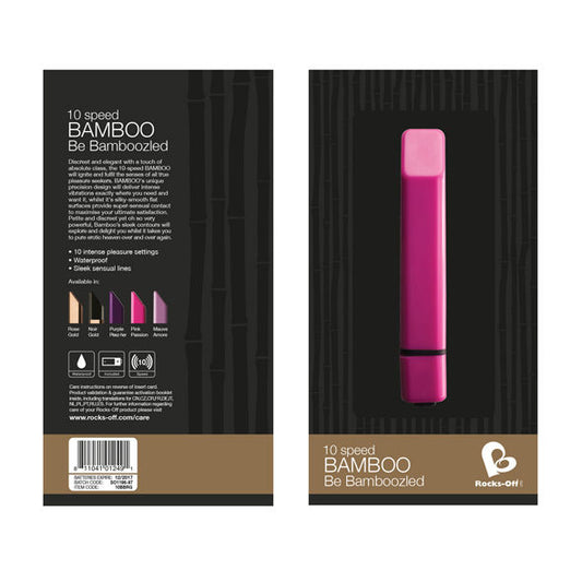 Manjši vibrator Rocks-Off - Bamboo, zlata