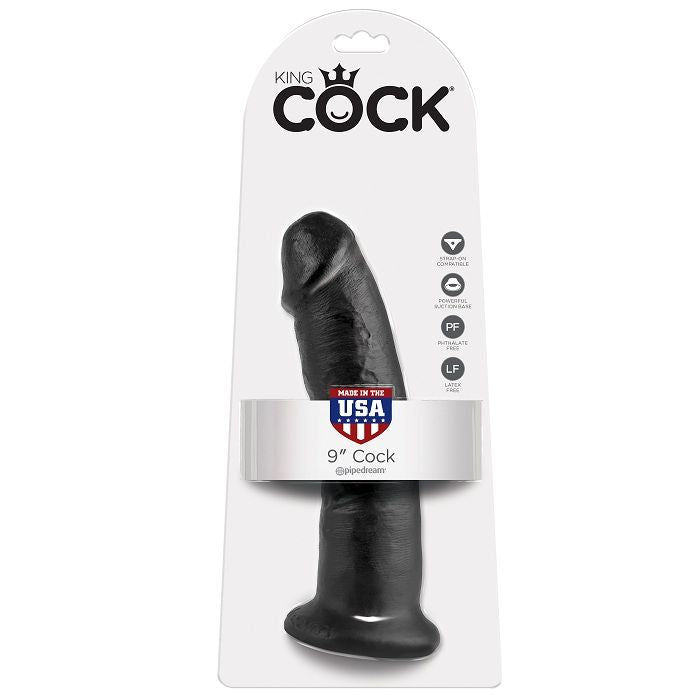 KING COCK - 9 DILDO ČRN 22,9 CM