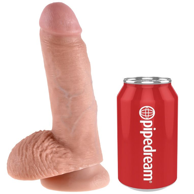 KRALJEV KURAC - 7 DILDO MESO S KROGLICAMI 17,8 CM