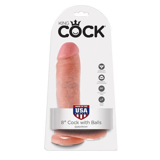KING COCK - 8 DILDO MESO S KROGLICAMI 20,3 CM