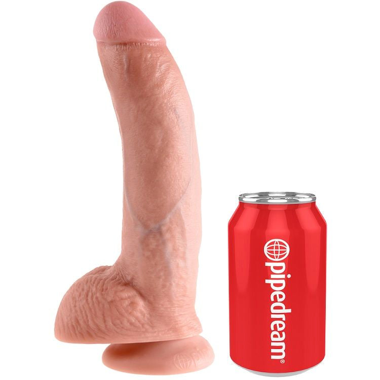 KING COCK - 9 DILDO MESO S KROGLICAMI 22,9 CM