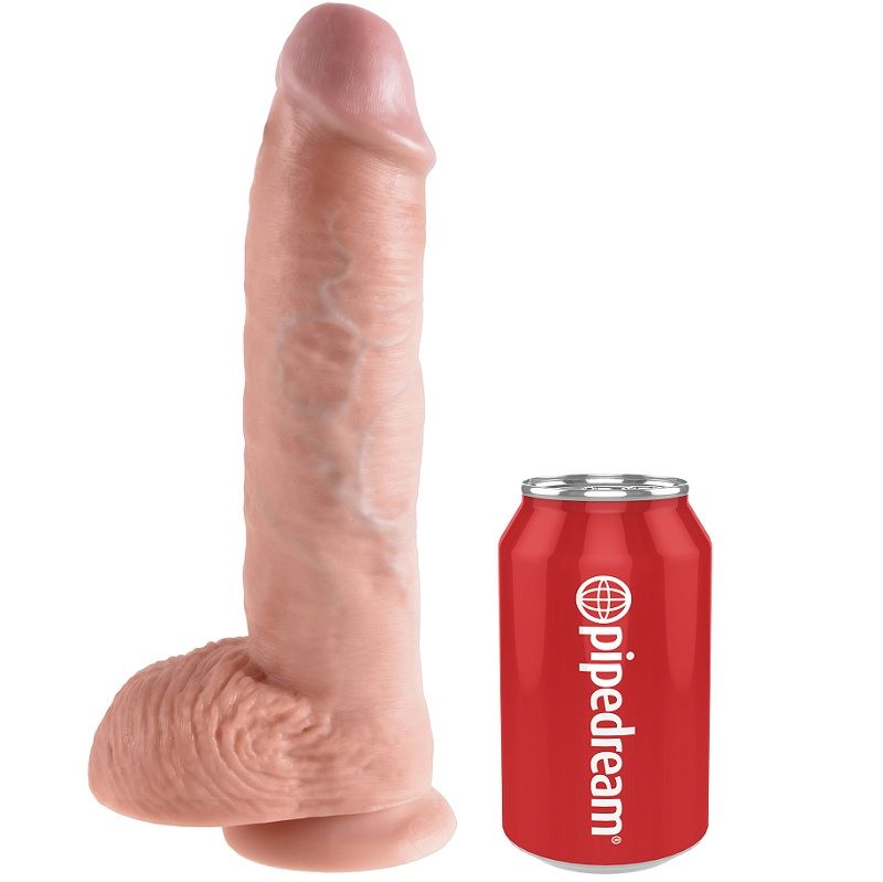 KING COCK - 10 DILDO MESO S KROGLICAMI 26,5 CM