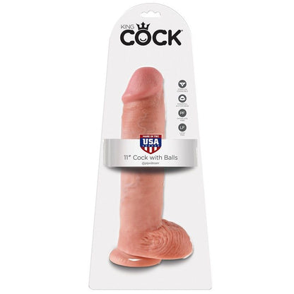 KING COCK - 11 DILDO MESO S KROGLICAMI 28 CM