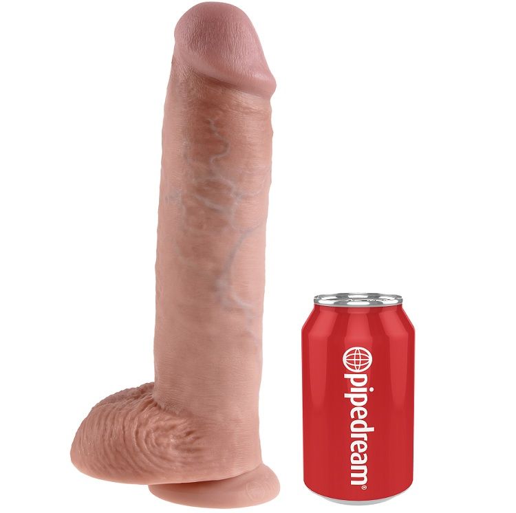 KING COCK - 11 DILDO MESO S KROGLICAMI 28 CM