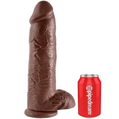 KING COCK - 12 DILDO RJAV Z JAJČKI 30,48 CM