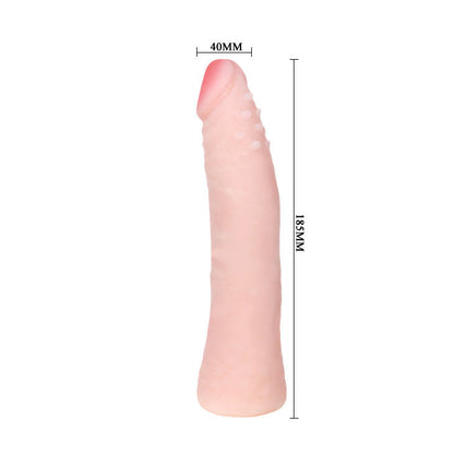BAILE - REALISTIČEN SILIKONSKI DILDO NA DOTIK KOŽE 19 CM NAKLJUČNA BARVA ŠKATLE