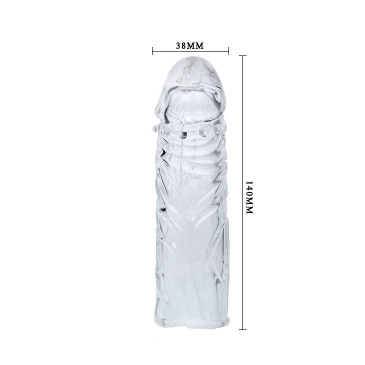BAILE - LILA PREVLEKA ZA PENIS IZ PRILAGODLJIVEGA SILIKONA 13 CM
