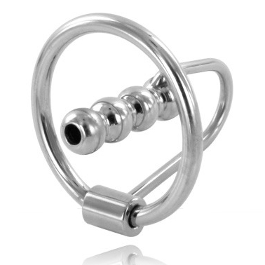 Obroček s čepom za penis Metal Hard, 30 mm