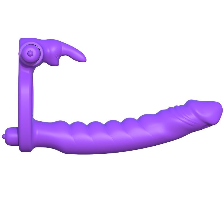 FANTASY C-RINGZ - SILIKONSKI DVOJNI VIBRATOR ZAJEC