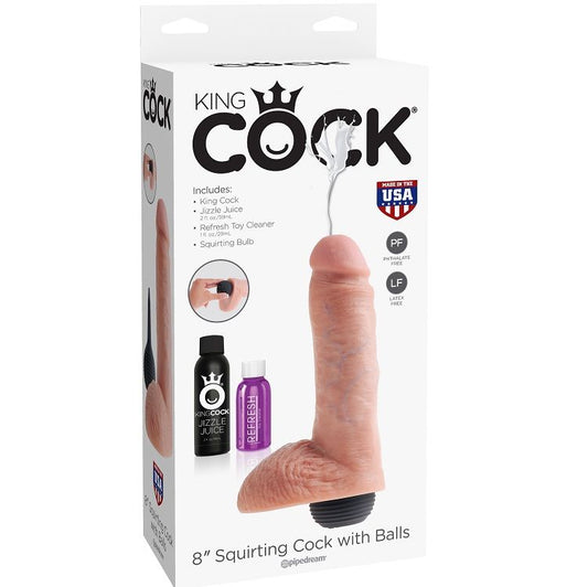 KING COCK - REALISTIČEN NARAVNI PENIS EJAKULATOR 20,32 CM
