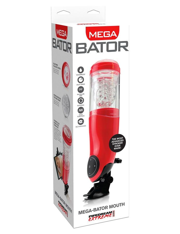 EXTREME TOYZ - PDX MEGA BATOR USB MOŠKI MASTURBATOR USTA RDEČA